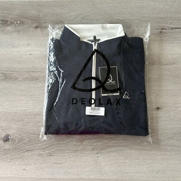 Deolax Performance Quarter Zip Pullover Navy Blue M NWT IN PACKAGE - Picture 4 of 6